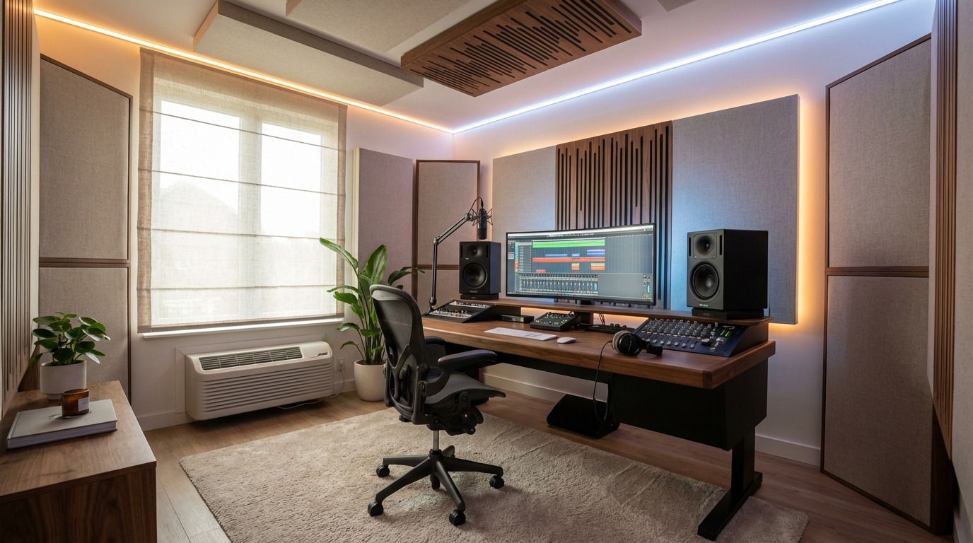 découvrez le guide ultime du home studio 2026 : conseils d'aménagement, astuces pour une acoustique parfaite et solutions d'éclairage adaptées pour créer votre espace de travail idéal.