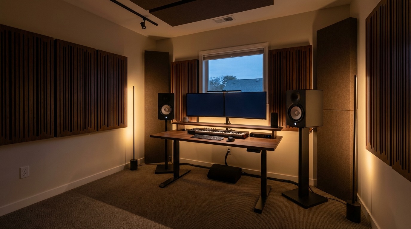 découvrez le guide ultime du home studio (2026) pour tout savoir sur l'aménagement, l'acoustique et l'éclairage afin de créer un espace de création optimal et professionnel chez vous.