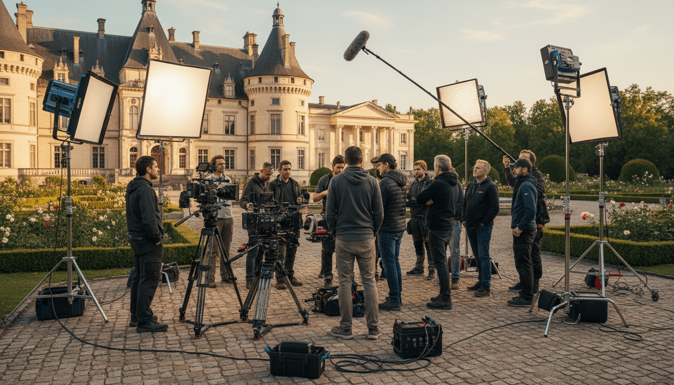 découvrez quel matériel vidéo et éclairage privilégier pour un tournage en décors naturels, notamment dans des châteaux et belles demeures, afin d'assurer une qualité d'image optimale.